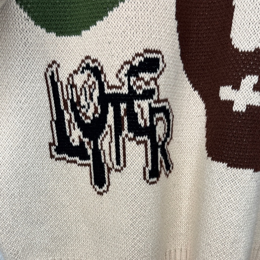 LOITER Rodeo Knit Sweater Men’s XS | Graphic Distressed Streetwear Pullover - Picture 11 of 15